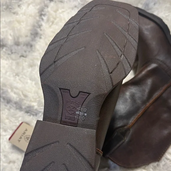 Ariat Dark Brown Leather Cowboy Boots - Picture 3 of 9